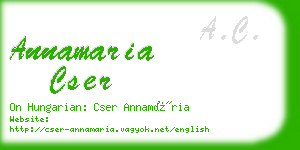 annamaria cser business card